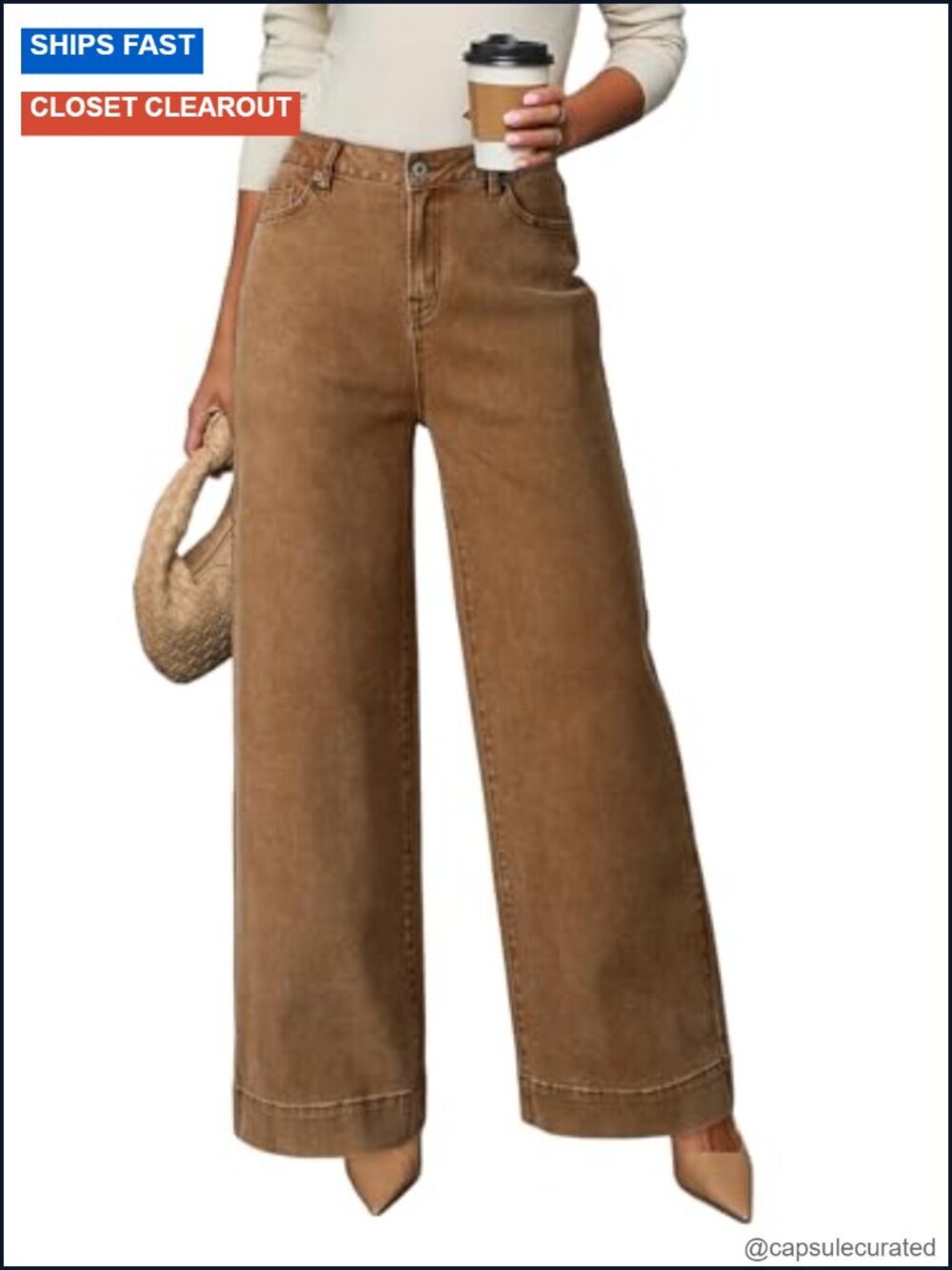 High Waisted Wide Leg Stretchy Denim Jeans for Women Casual Loose Fit